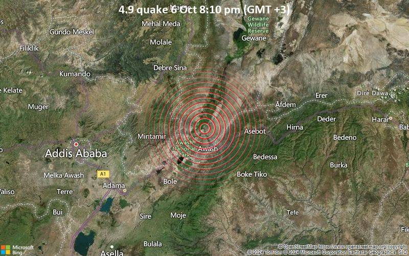 Powerful Earthquake Shakes Ethiopia, Tremors Felt in Addis Ababa